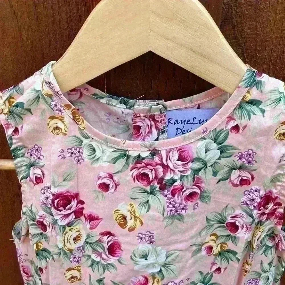 NWOT Pink Floral Girls Dress
